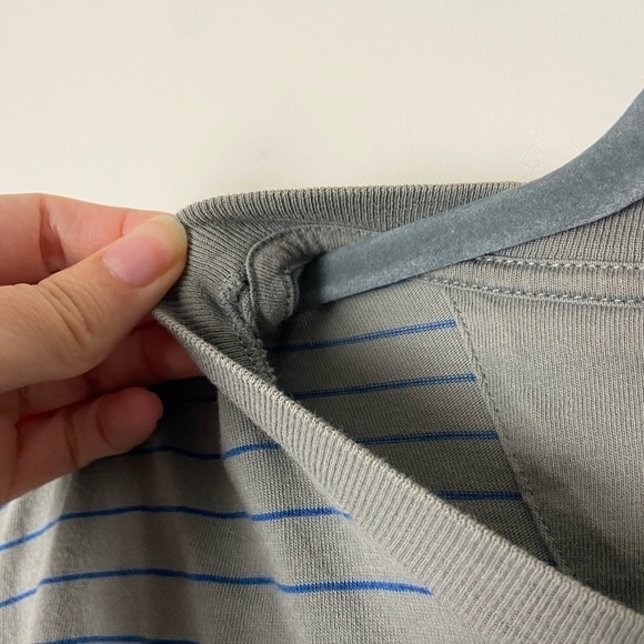 UNTUCKIT • Men’s Cotton Grey Striped Short Sleeve Shirt Size XL - Picture 5 of 6